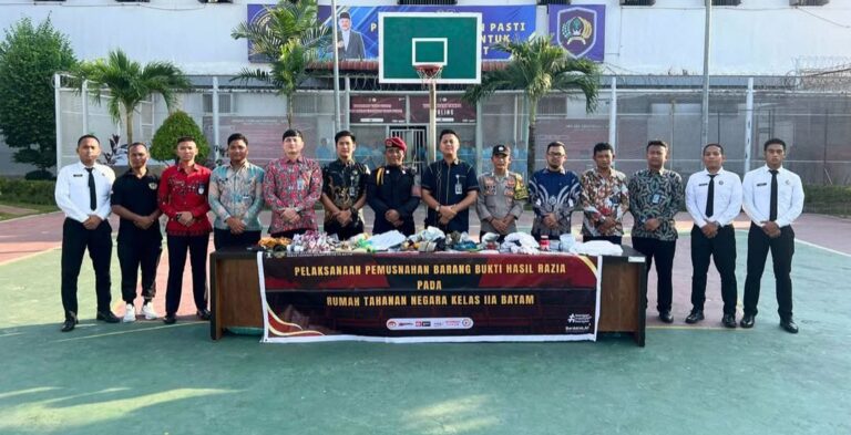 Razia di Rutan Batam! Barang Terlarang Langsung Dimusnahkan