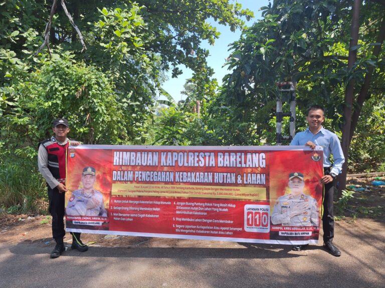 Polsek Batu Ampar Edukasi Warga soal Karhutla