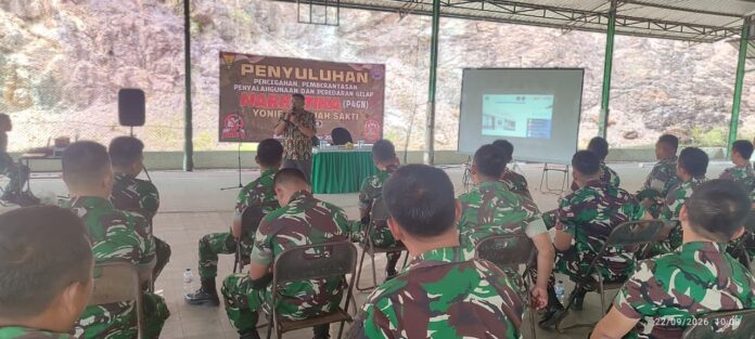 Penyuluhan P4GN BNNP Kepri untuk Prajurit Yonif 136 Penyuluhan P4GN BNNP Kepri untuk Prajurit Yonif 136